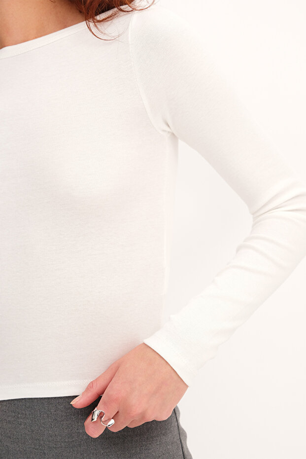 Uzun Kollu Basic Bluz B12189 - 3