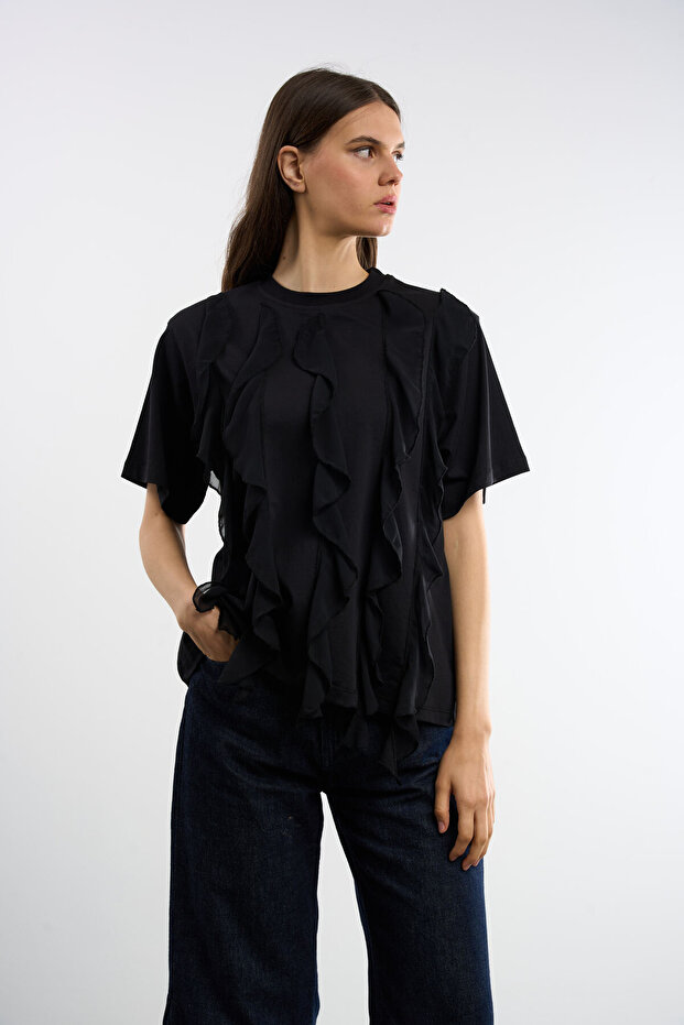 Ruffle T-shirt - 1