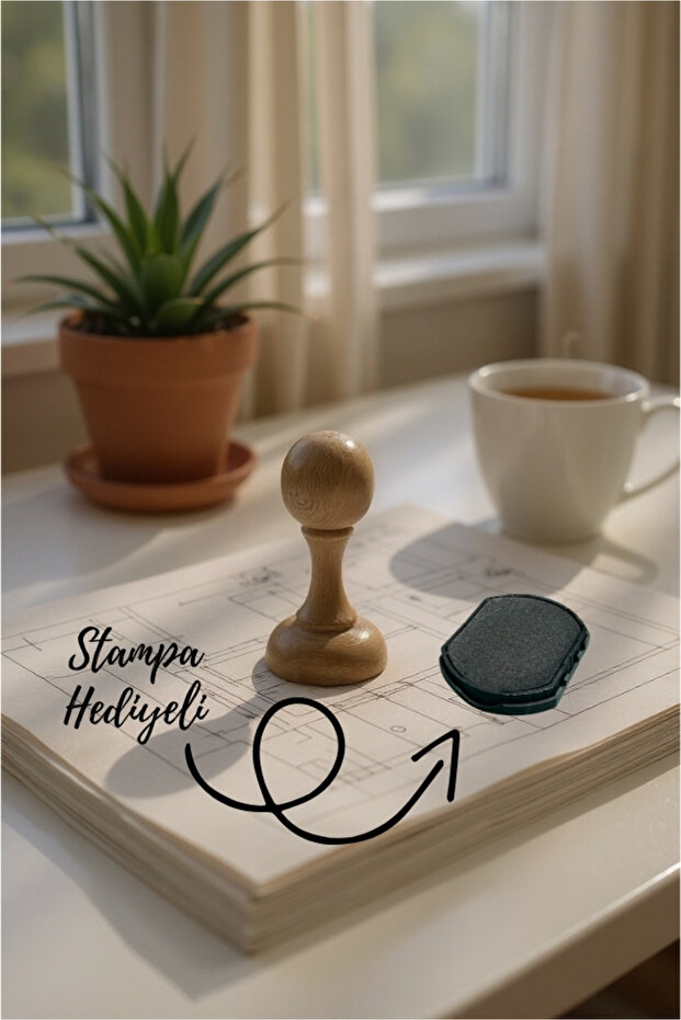 Ahşap Kitap Mühürü (Stampa Hediyeli) - 2