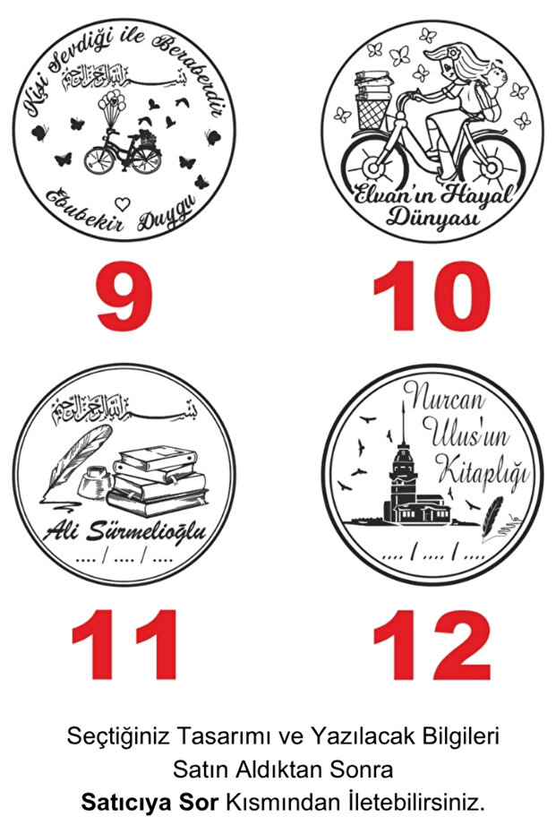 Ahşap Kitap Mühürü (Stampa Hediyeli) - 7