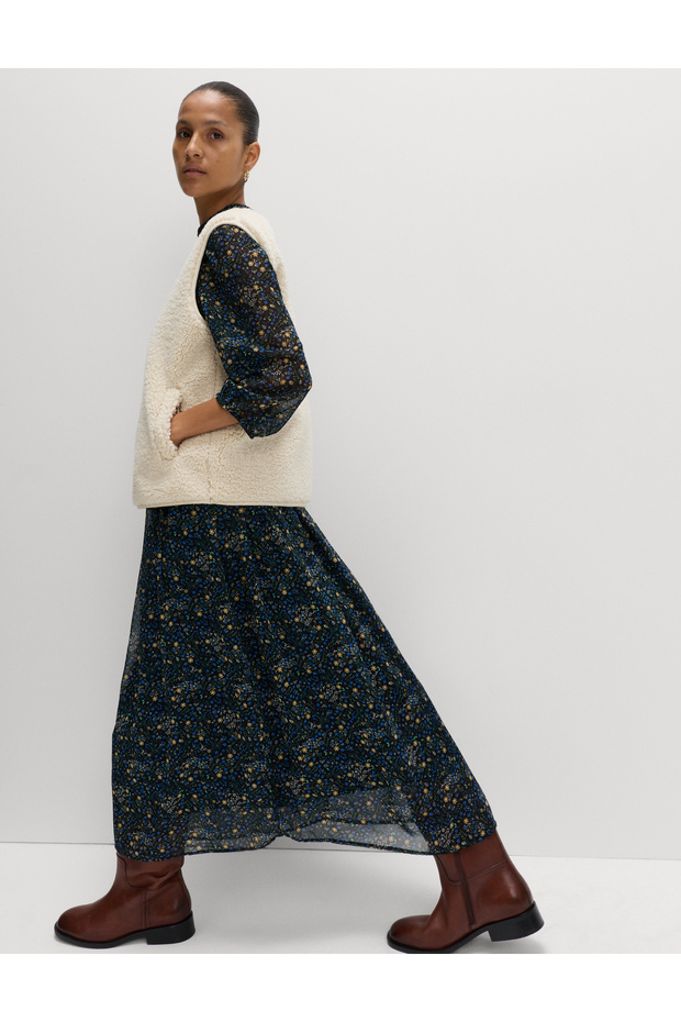 Borg Düğmeli Yelek - 3