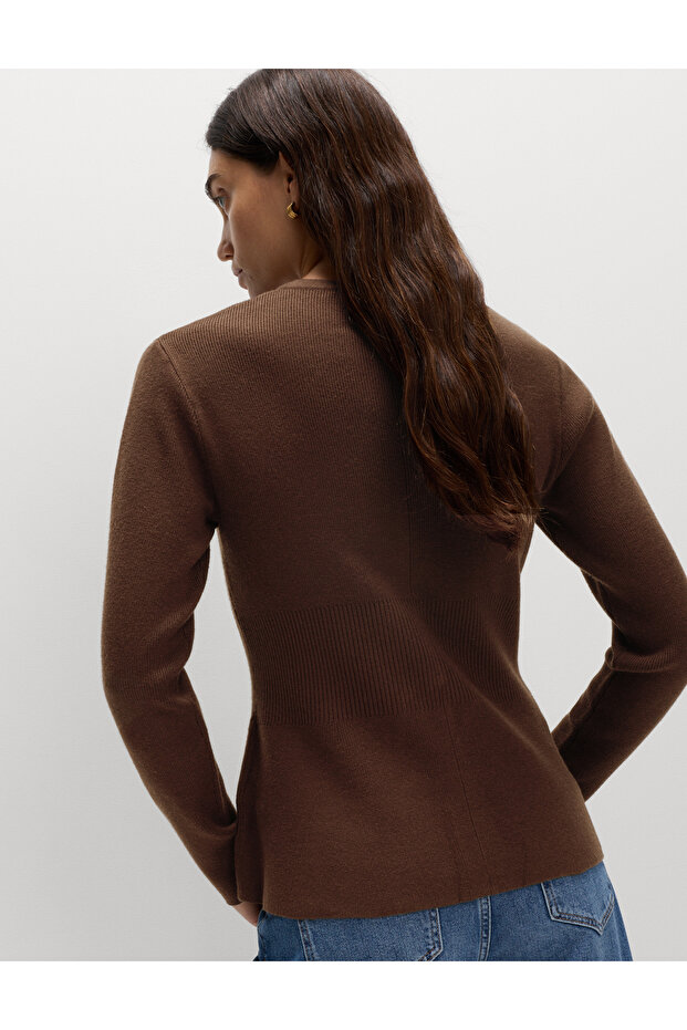 Soft Touch Yuvarlak Yaka Hırka - 2