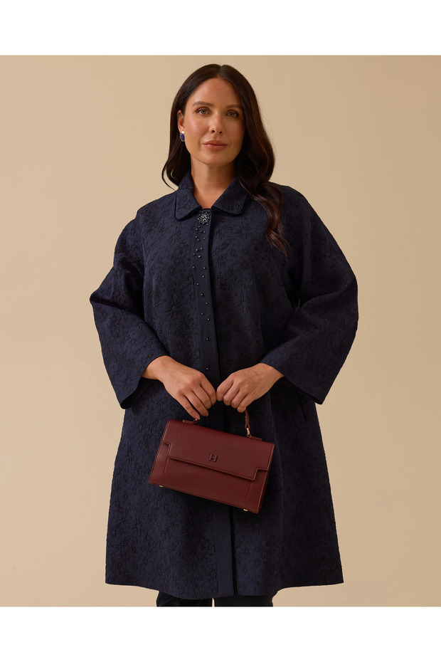 قبعة جاكار منقوشة كبيرة الحجم - 2