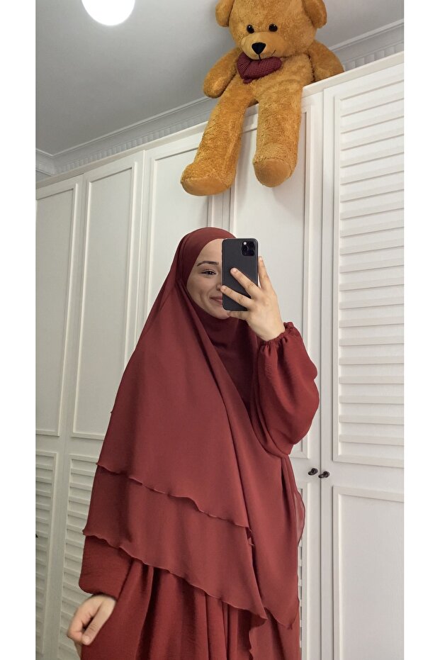 Ayrobin haljina, trostruki dugi sufla hidžab set - 2