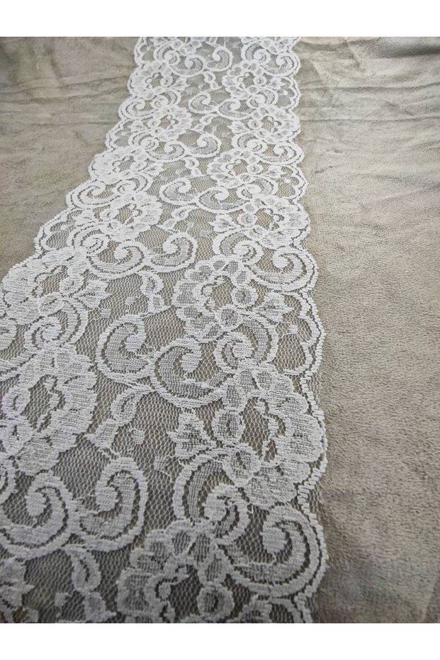 Lycra Stretch Lace 14 cm Width 1 Meter Ecru