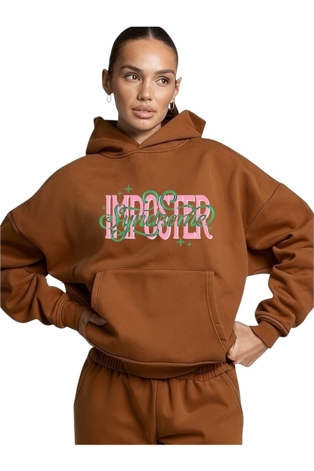 Unisex Imposter Colorful Custom Printed Cotton Oversize Hooded Sweatshirt