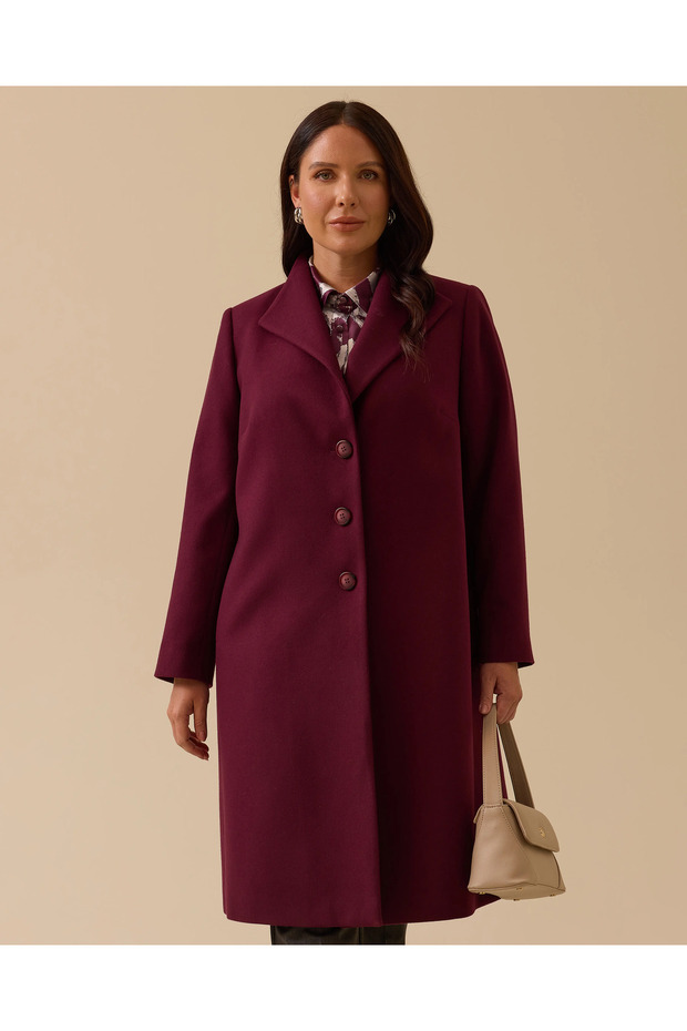 معطف كبير الحجم بأزرار - 3