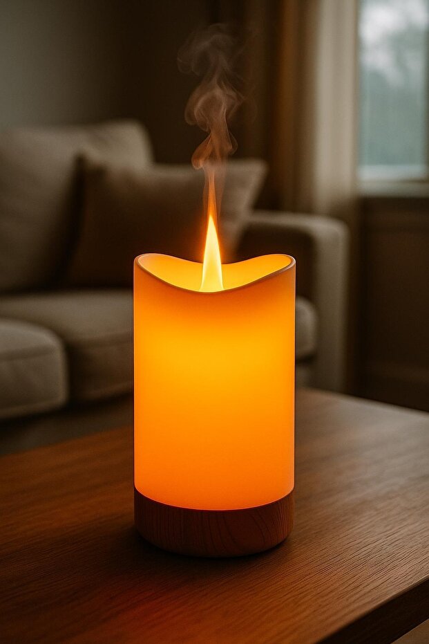 Flameless candle-shaped aromatherapy diffuser - 1