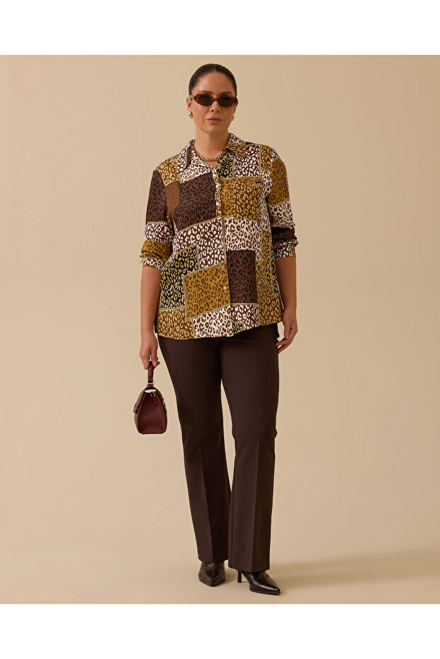 قميص منقوش مقاس كبير - 2