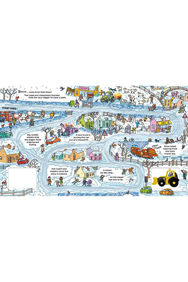 Wind-up digger toy book - 2