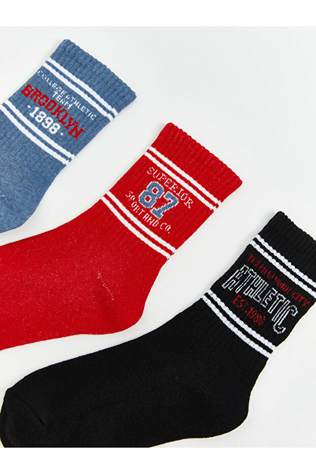 Create Your Style from Uzg Store |   Patterned Boy's Sock Socks 3-Piece - 2