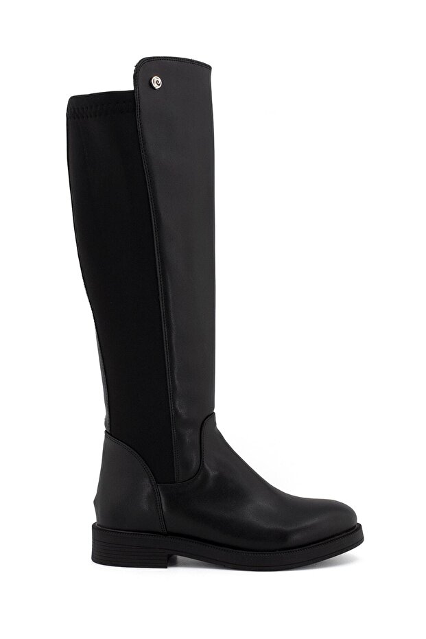 Women's Stretch Comfortable Long Boots with Stretchable Fabric at the Back