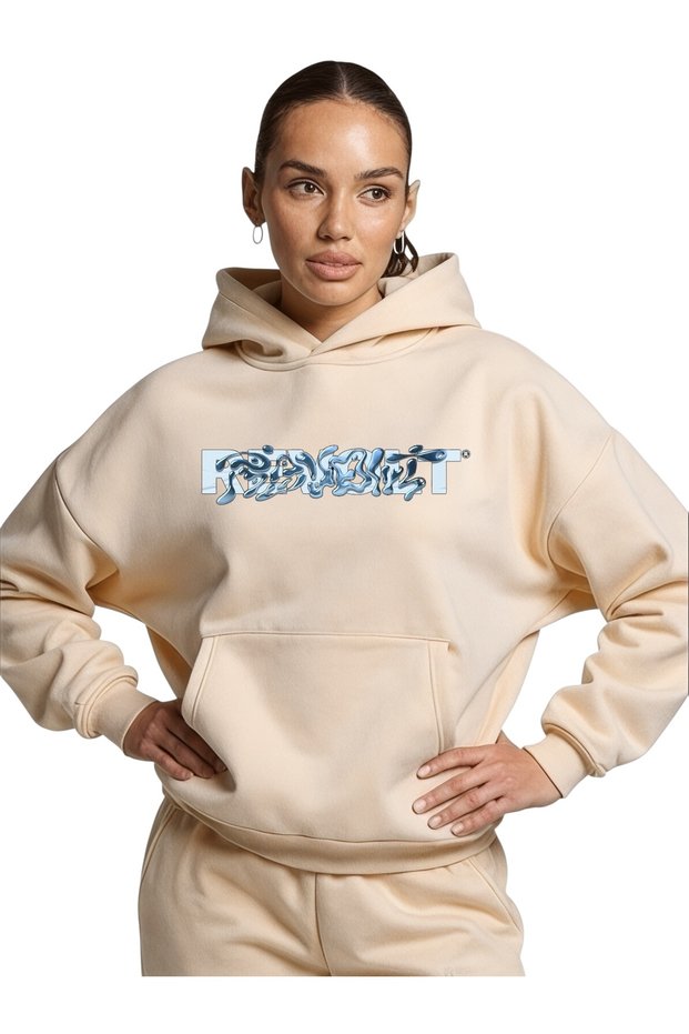 Unisex Revolt Colorful Custom Printed Cotton Oversize Hooded Sweatshirt