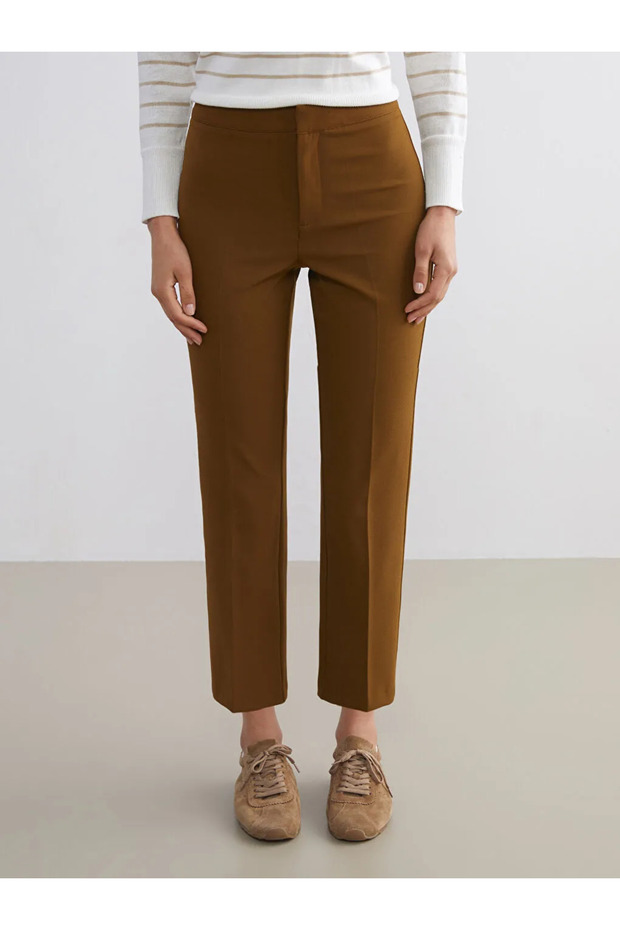 Lcw Vision Green Slim Fit Women's Trousers