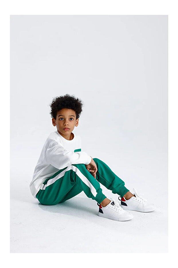 Baskılı Tek Çizgili Eşofman - 1