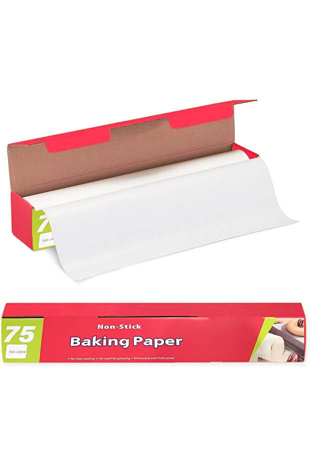 Baking Paper Roll 75m x 45cm | Non-Stick, Heat-Resistant Baking Parchment for Oven, Cooking, W