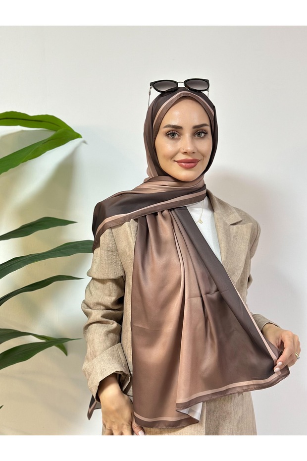 Modal Degrade Şal - Kahve - 2