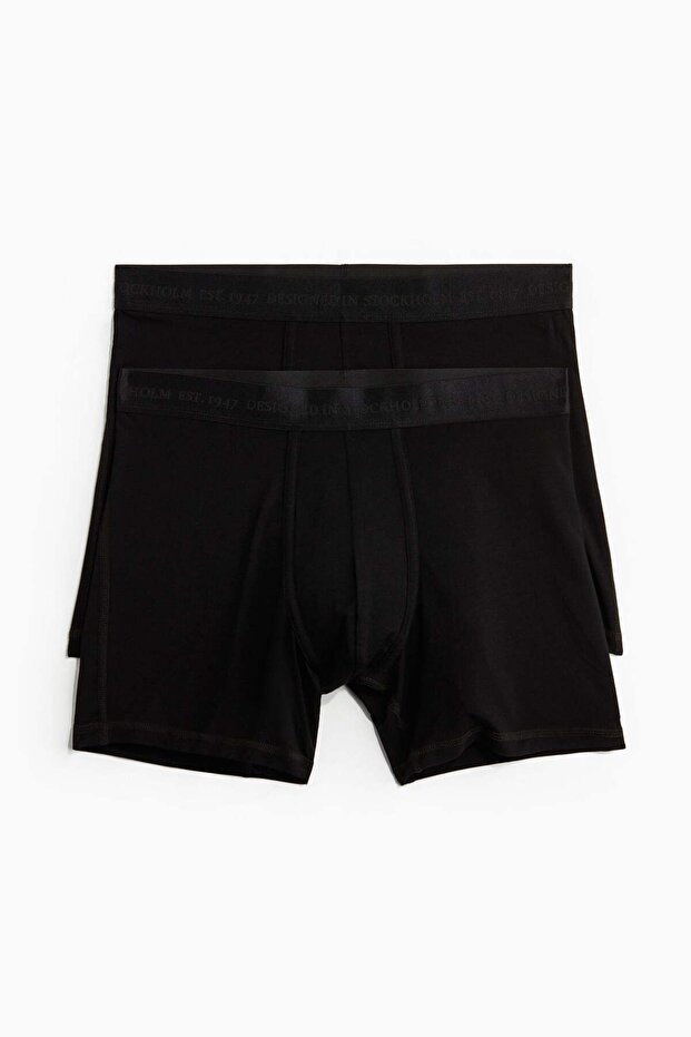 2-pack mid trunks with Lycra®