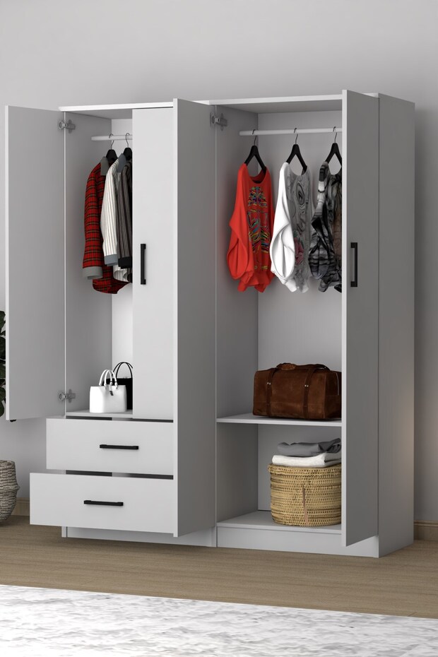 Loop 4 Kapak 2 Çekmeceli Gardrop - 5