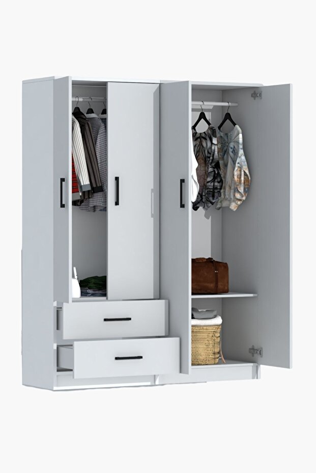 Loop 4 Kapak 2 Çekmeceli Gardrop - 6