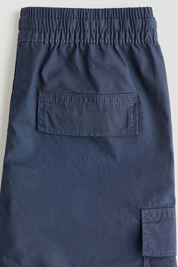 Cotton poplin cargo shorts