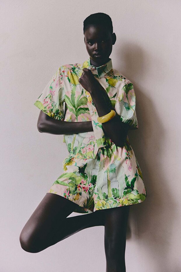 قميص قطني منقوش - 4