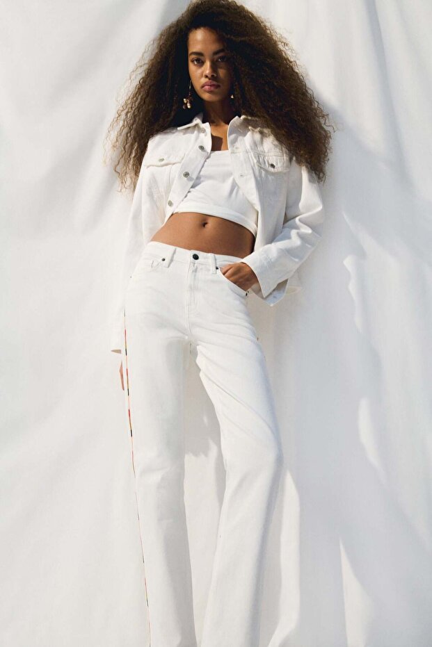 Straight Regular Side-striped jeans - 1