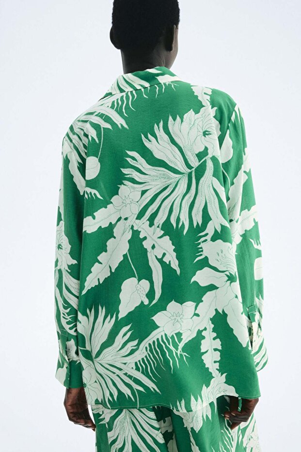 قميص قصة فضفاضة منقوش - 6