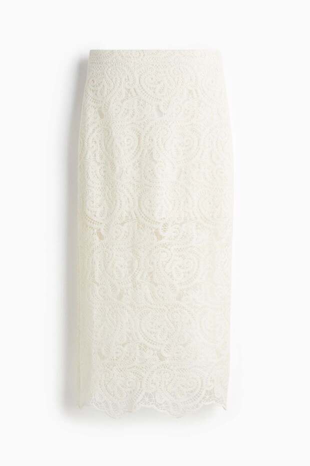 Lace pencil skirt