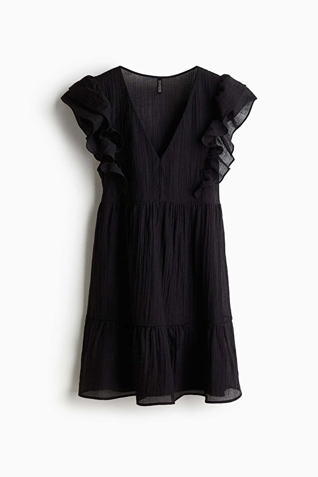 Frill-trimmed dress