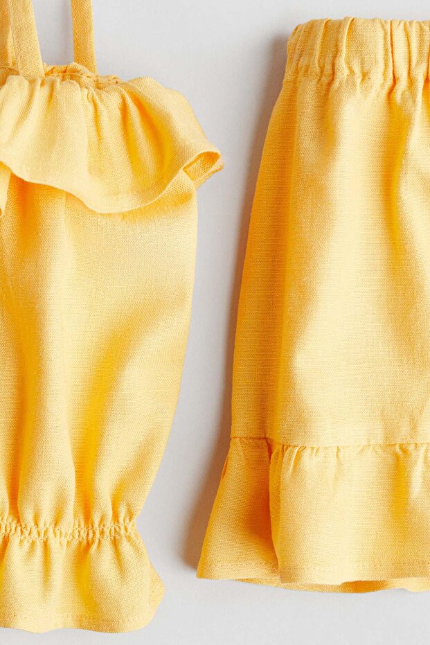 طقم من قطعتين من مزيج الكتان - 2