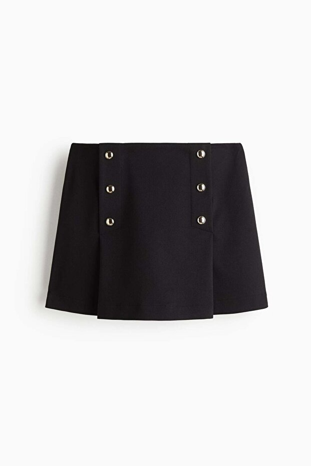 Button-front skort - 2