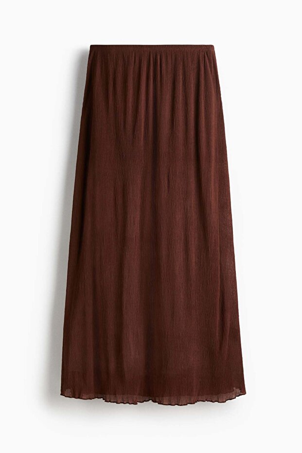 Plissé maxi skirt