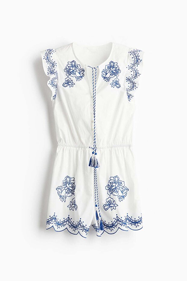 Embroidered playsuit