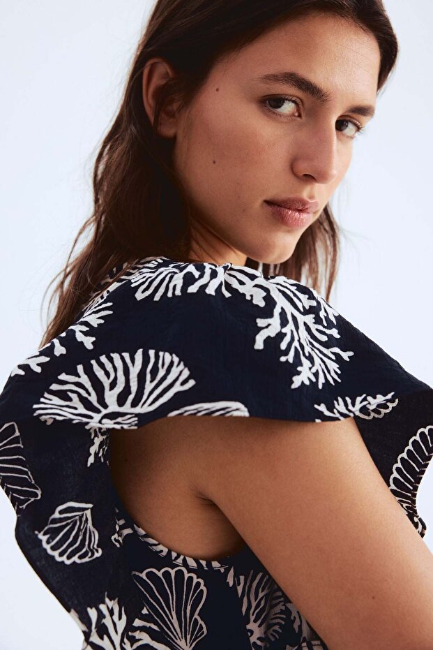 Patterned wrap dress - 3