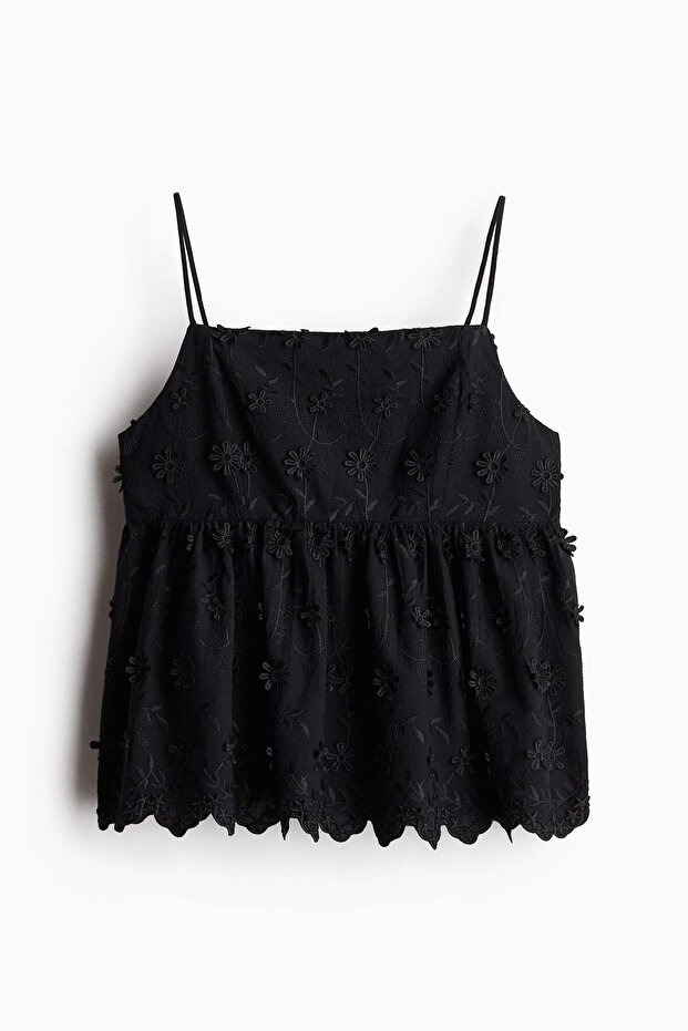 Appliquéd strappy top
