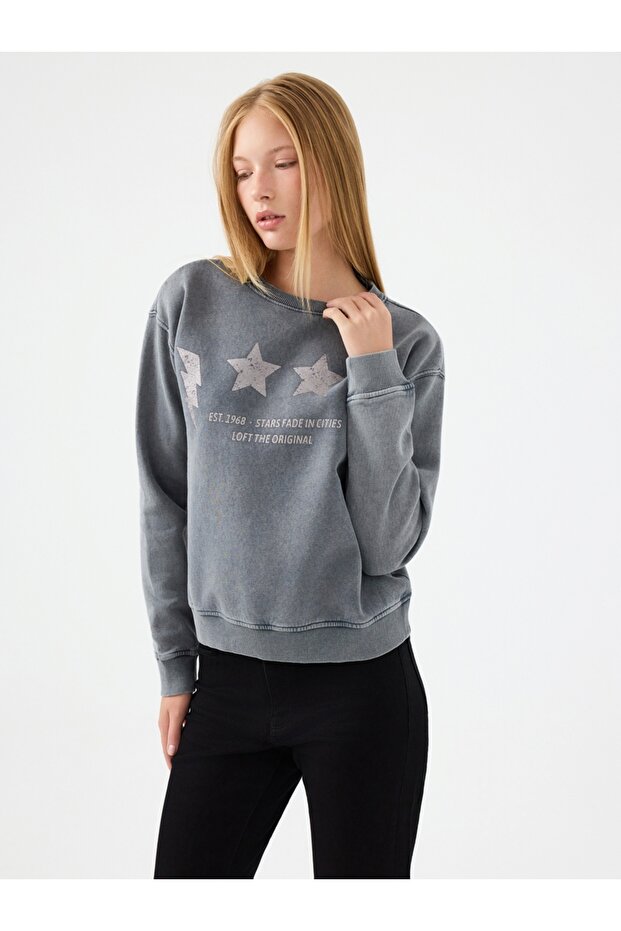 Regular Fit Kadın Sweatshirt - 1