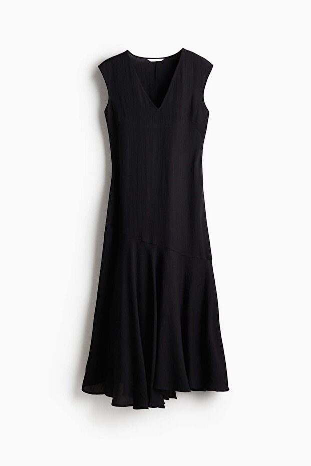 V-neck satin dress