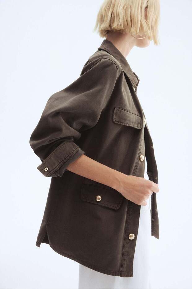 سترة عملية من قماش التويل - 4