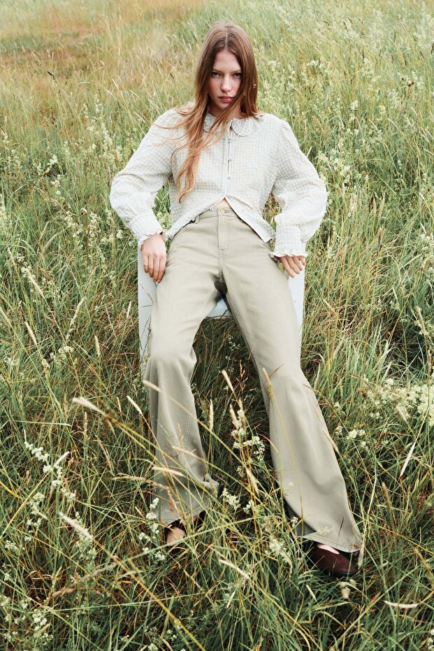 بنطلون جينز واسع وعالي الخصر - 3