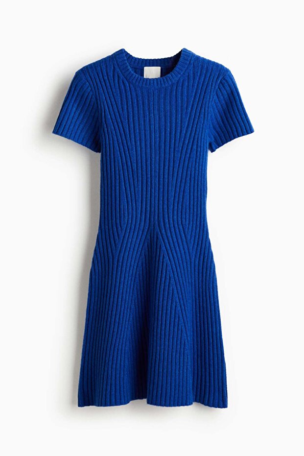 Rib-knit dress