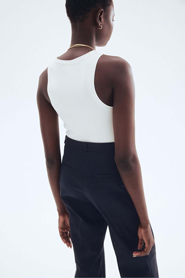 بنطلون واسع من قماش التويل - 4