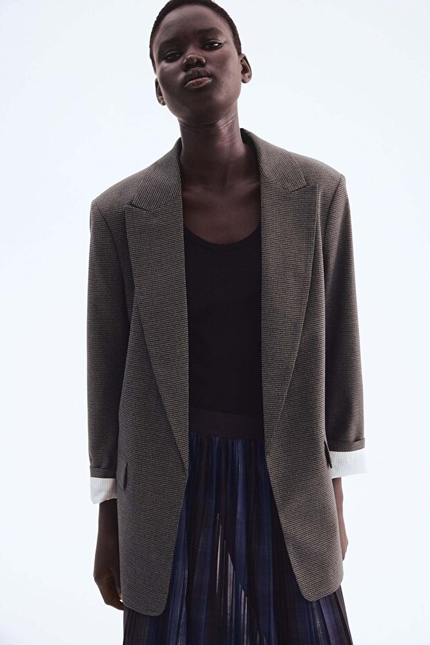 Lyocell-blend blazer - 3