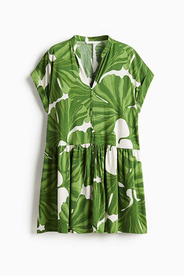 Crinkled tunic dress