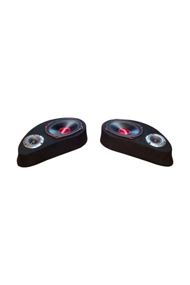 POLYESTERLİ BOŞ PANDİZOT OVAL HOPARLÖR 10 CM TWEETER YUVALI SİYAH MDF (2 ADET Sağ ve sol ) - 1