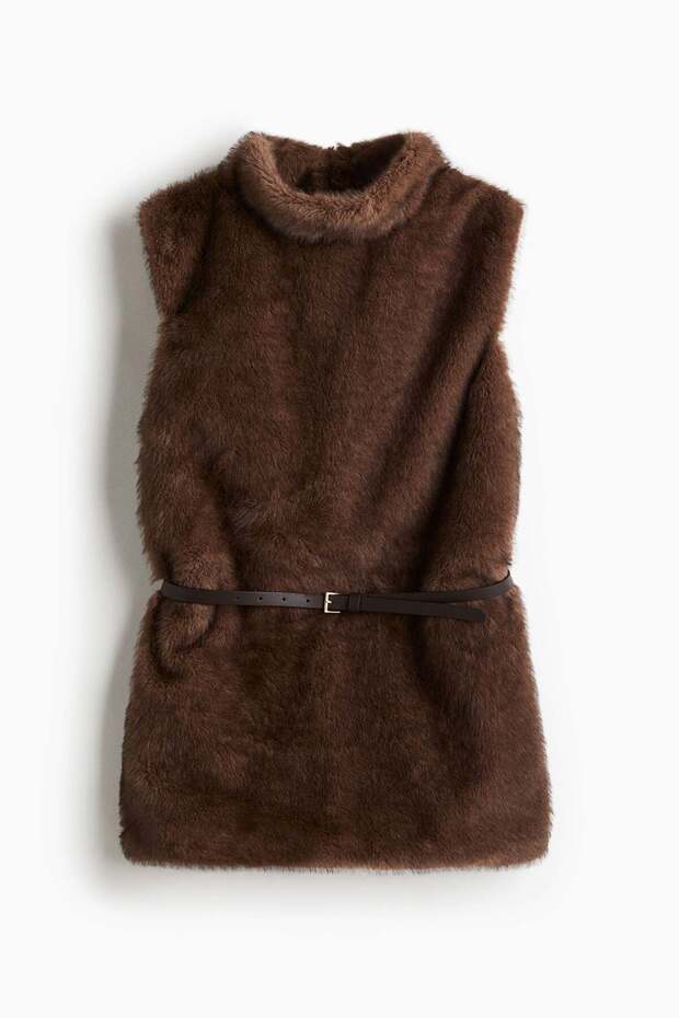 بلوزة بياقة مدورة وحزام - 6