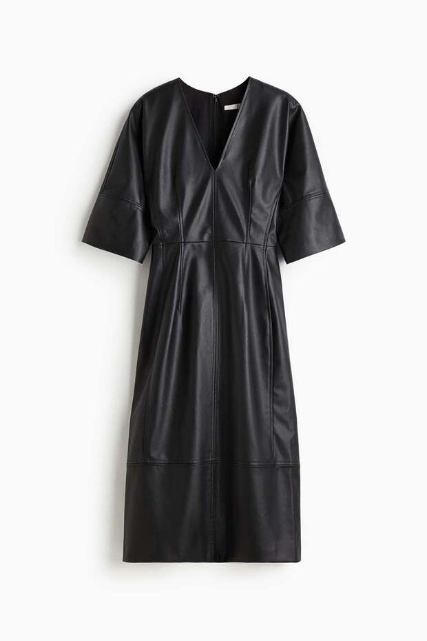 Coated midi dress