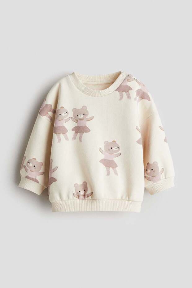 Printed brushed-inside sweatshirt