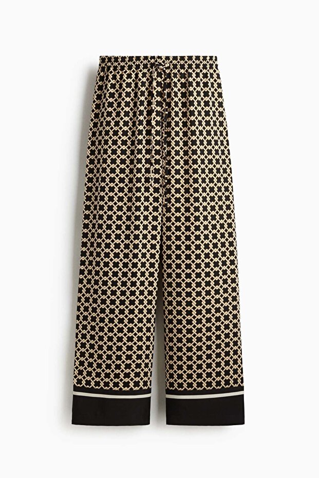 Patterned drawstring trousers - 6