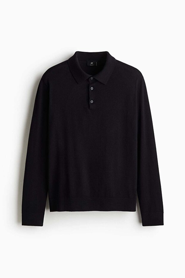 Regular Fit Wool polo shirt